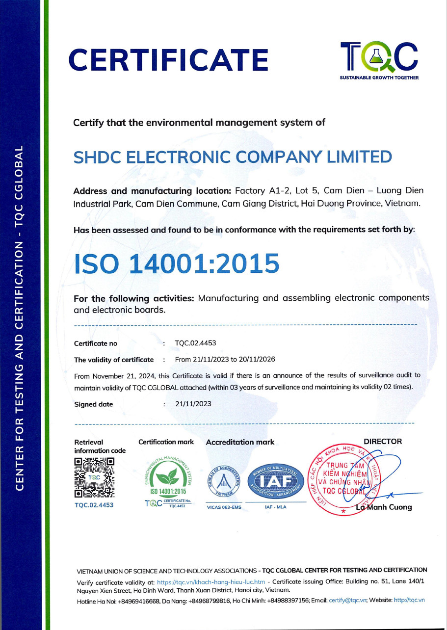 SHDC ISO 14001:2015 – Environmental Management System