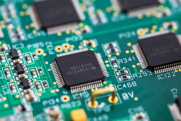 Chip điện tử là một vi mạch tích hợp (IC) chứa nhiều linh kiện bán dẫn như transistor, diode và điện trở trên cùng một bề mặt nhỏ