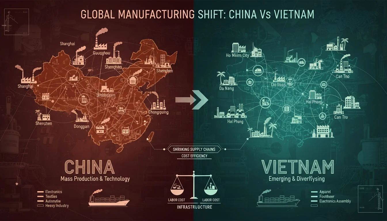 Electronics Manufacturing Cost in Vietnam vs China