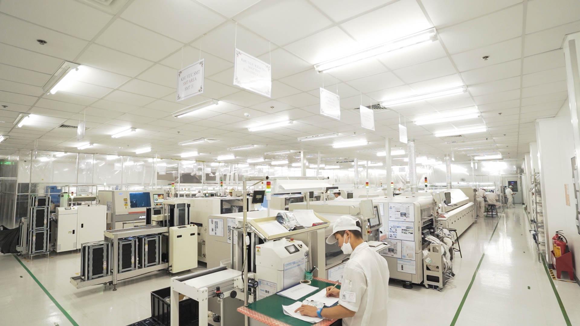 SHDC đầu tư hệ thống máy SMT, thiết bị AOI 3D, ICT, FCT hiện đại