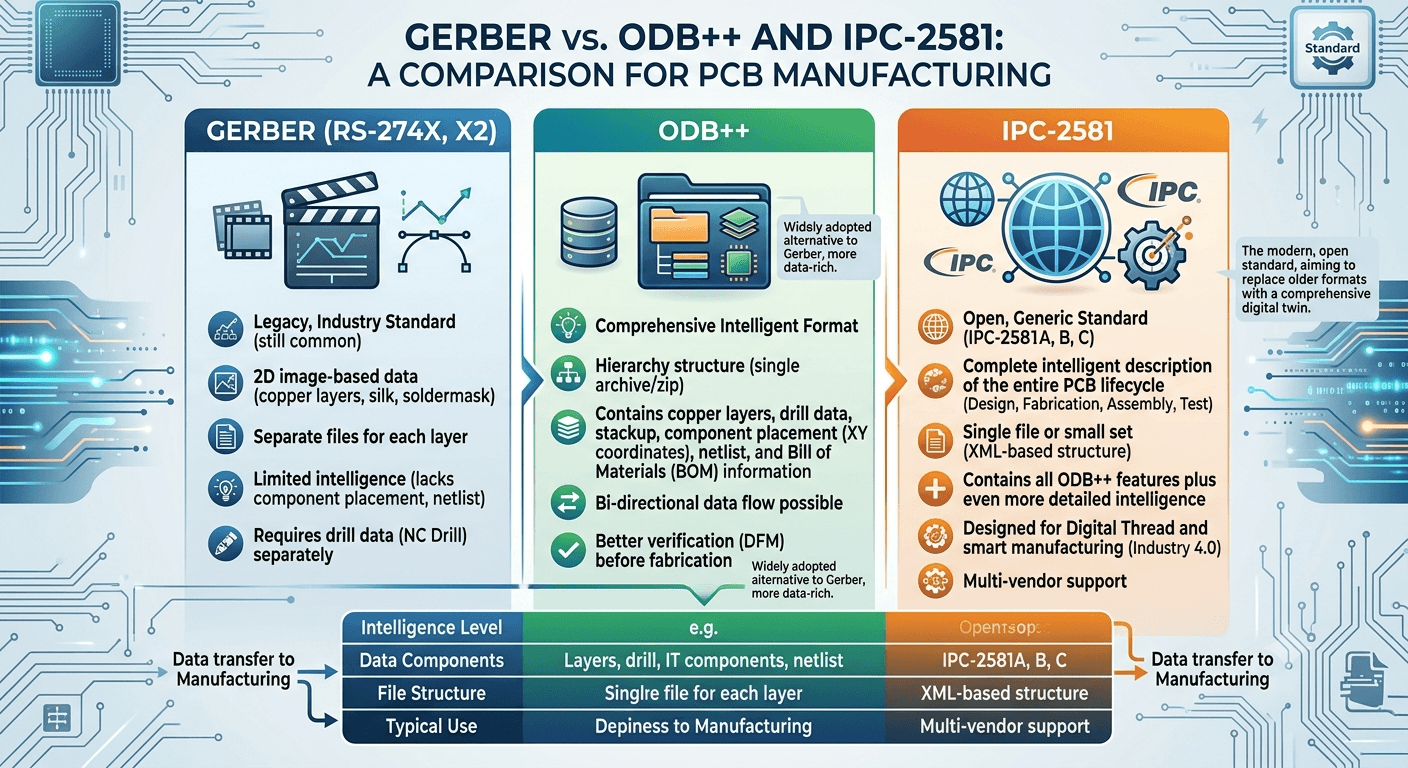 Gerber vs. ODB++ and IPC-2581