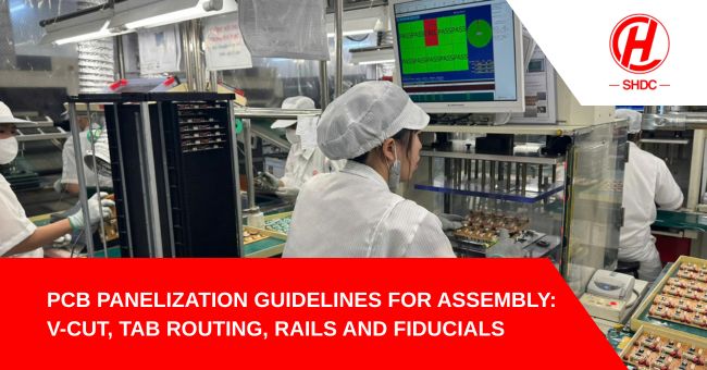 PCB Panelization Guidelines for Assembly: V-Cut, Tab Routing, Rails and Fiducials