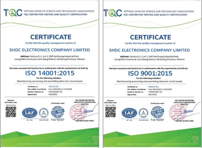 ISO of SHDC Company