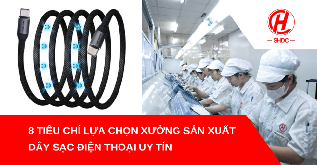 8 tiêu chí lựa chọn xưởng sản xuất dây sạc điện thoại uy tín